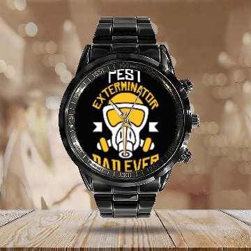 Discover Bed Bug Pest Control Exterminator Pest Controller 5 Calendar Steel Band Watch