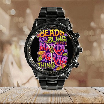 Discover Beads And Bling Its A Mardi Gras Thing Calendar Steel Band Watch