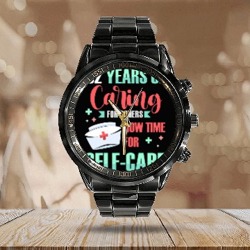 Discover nurses Caregiver RN CNA Hospital Staff 52 Year Retirement Baseball Tees Calendar Steel Band Watch