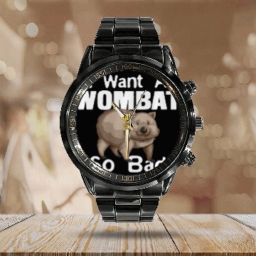 Discover Funny Wombat Calendar Steel Band Watch  2Want A Wombat So Bad Baseball Tees