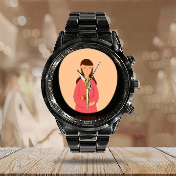 Discover Hedgehog Mom Guinea Pig Shrews Calendar Steel Band Watch