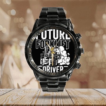 Discover Future Forklift Driver Forklift Operator Warehouse for Kids Calendar Steel Band Watch
