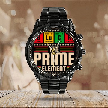 Discover chemicals Element Black History Month Chemistry Teacher Calendar Steel Band Watch