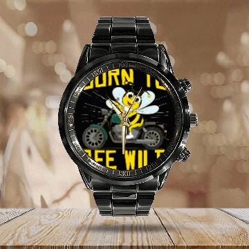 Discover Born To Bee Wild Love Bees Bumblebee Honeybee Calendar Steel Band Watch