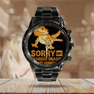 Discover Funny Bearded Dragon Gift Men Women Kid Cool Homework Gag Calendar Steel Band Watch