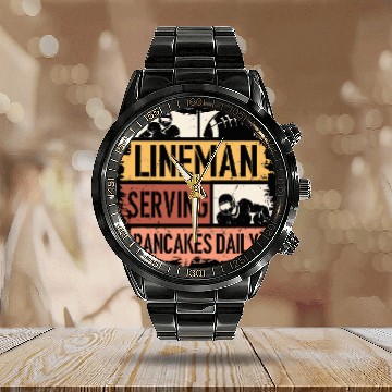 Discover Lineman 1 Calendar Steel Band Watch