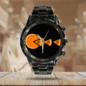 Discover Funny Happy Pi Day Retro Gamer Nerd Geek Calendar Steel Band Watch