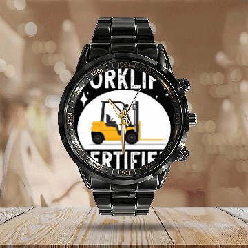 Discover Forklift Certified Forklift Operator Forklift Driver Calendar Steel Band Watch