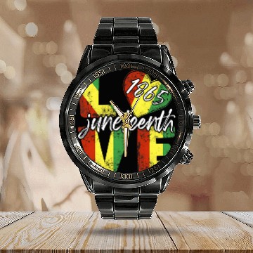 Discover Juneteenth 1865 Tees Love Cool Black History African America Baseball Tees Calendar Steel Band Watch