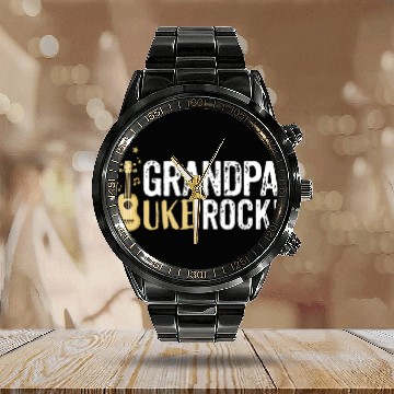 Discover Funny Ukulele Grandpa Ukulele Player Grandad Ukulele Baseball Tees Calendar Steel Band Watch