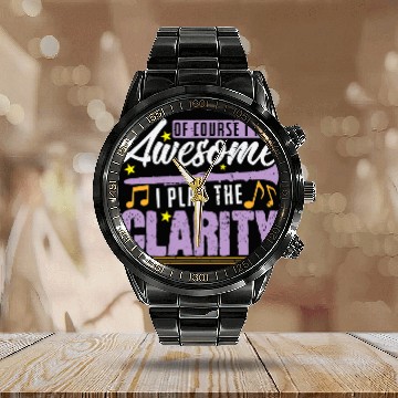 Discover Funny Clarinet Clear Clarinet Calendar Steel Band Watch