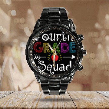 Discover Fourth Grade Squad Gift 4th Grade Teacher Student Calendar Steel Band Watch