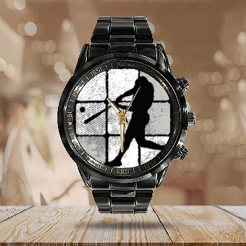 Discover Sport Baseball Catcher Pitcher Batter Baseman Softball Baseball 1 Baseball Tees Calendar Steel Band Watch