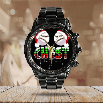 Discover Sport Baseball Chest Baseball Softball Chestnuts Couples Funny Christmas Baseball Tees Calendar Steel Band Watch