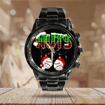Discover Sport Baseball Nuts Baseball Softball Chestnuts Couples Funny Christmas Calendar Steel Band Watch