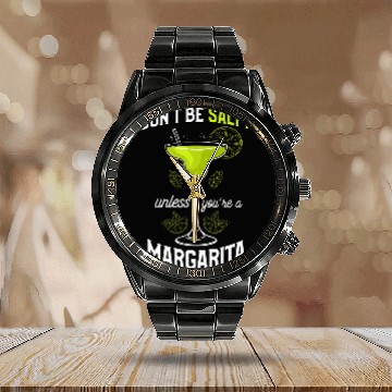 Discover Bartender Cinco De Mayo Dont Be Salty Margarita Calendar Steel Band Watch