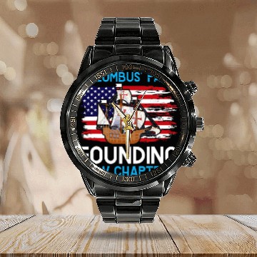 Discover Columbus Path Founding New Chapters Columbus Day Calendar Steel Band Watch