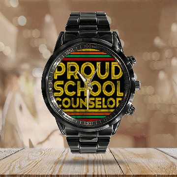 Discover Black History Month Proud School Counselor Calendar Steel Band Watch