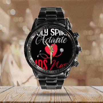 Discover Holy Spirit Activate MDS nurses Funny Christian Religious Calendar Steel Band Watch