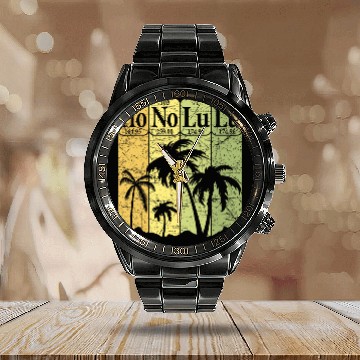 Discover Honolulu Periodic Table Elements Honolulu Hawaii Retro 4 Baseball Tees Calendar Steel Band Watch