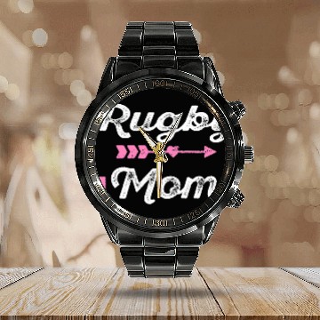 Discover Sport Rugby Mom Funny Rugby Lovers Calendar Steel Band Watch