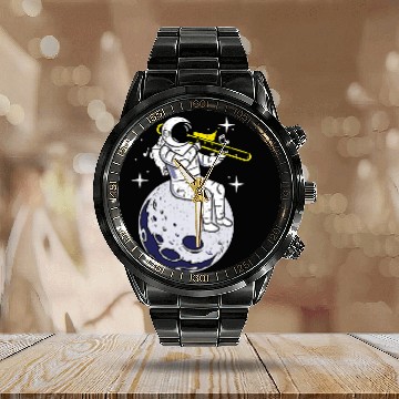 Discover Funny trombones Astronauts Playing trombones Vintage Baseball Tees Calendar Steel Band Watch