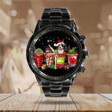 Discover Bernese Mountain Pet Iced Latte Snowmen Sweets Snow Christmas Baseball Tees Calendar Steel Band Watch