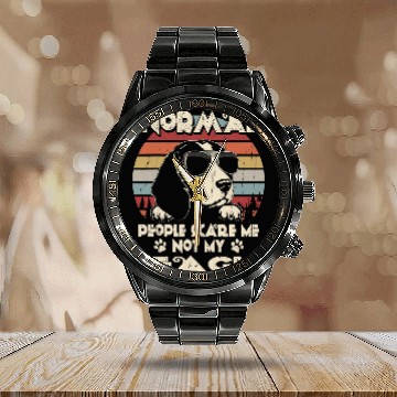 Discover Beagle Pet Normal People Scare Me not My Beagle 28 Calendar Steel Band Watch