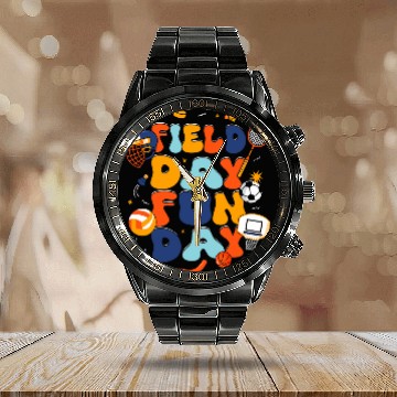 Discover Field Day School Apparel Teacher Students Baseball Tees Calendar Steel Band Watch