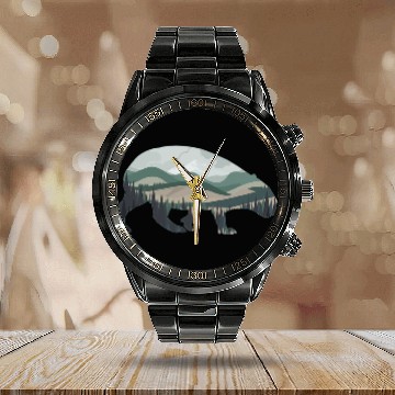 Discover capybaras Mammal Silhouette Baseball Tees Calendar Steel Band Watch