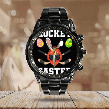 Discover Sport Hockey Easter Egg Bunny Rabbit Helmet Sport Baseball Tees Calendar Steel Band Watch