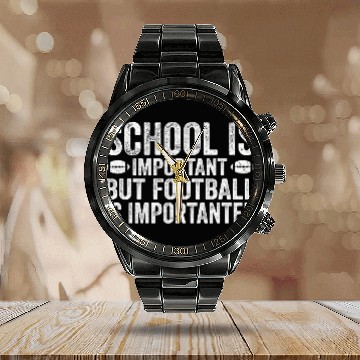 Discover Sport American Football Lineman 14 Calendar Steel Band Watch