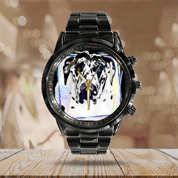 Discover Great Dane Pet Face Great Dane Lovers Calendar Steel Band Watch