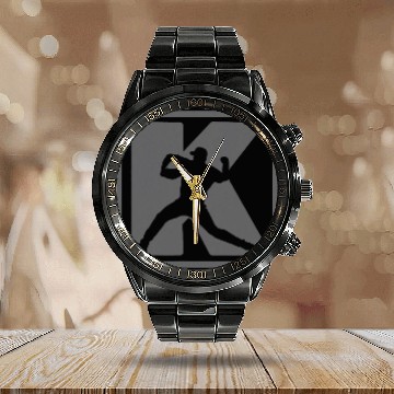 Discover Sport Baseball Pitcher Strikeout K Pitching Design Baseball Saying 2 Zip Calendar Steel Band Watch