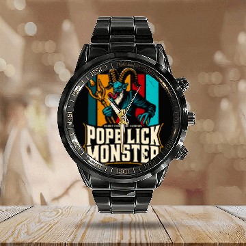 Discover Pope Lick Monster Legendary Creature Cryptozoology Cryptid 14 Baseball Tees Calendar Steel Band Watch