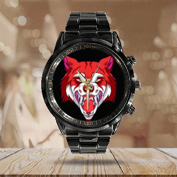 Discover Coyote Mammal Fancy Dress Face Skull Evil Baseball Tees Calendar Steel Band Watch