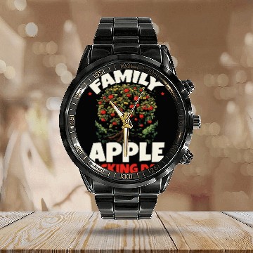 Discover Apple Picking Apple Tree Apple Fruit Lover Apple Farmer 21 Calendar Steel Band Watch