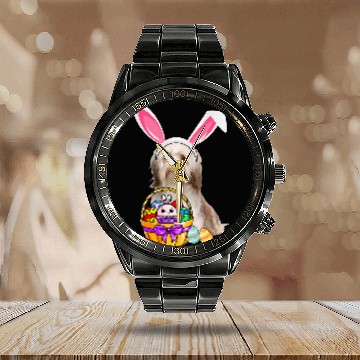 Discover Havanese Pet Easter Egg Funny Havanese Easter Zip Calendar Steel Band Watch