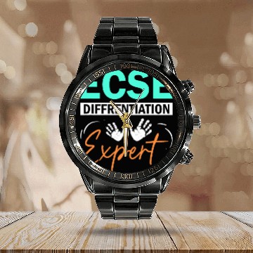 Discover ECSE Teacher SPED Teacher Calendar Steel Band Watch