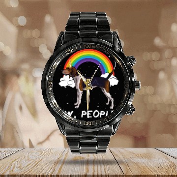 Discover Coonhound Pet Rainbow Treeing Walker Coonhound Ew People Unicorn Calendar Steel Band Watch
