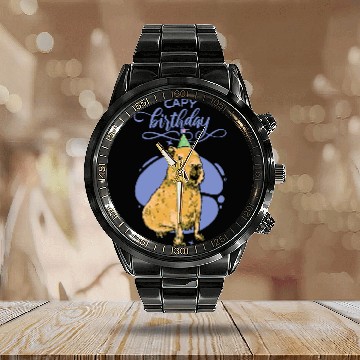Discover capybaras Mammal Birthday capybaras 1 Baseball Tees Calendar Steel Band Watch