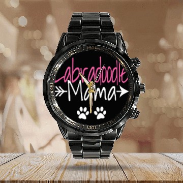 Discover Labradoodle Pet Womens Labradoodle Mama Funny Doodle Mom Calendar Steel Band Watch