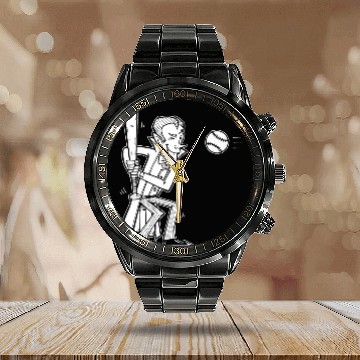Discover Sport Baseball Halloween Vampire Ready To Hit A Baseball Baseball Player Ha Baseball Tees Calendar Steel Band Watch