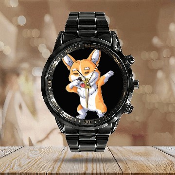 Discover Corgi Pet Dabbings Corgi Corgis Dab Dance For Corgi Lovers Calendar Steel Band Watch