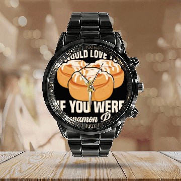 Discover Cinnamon Roll Backing Stuff Baker Gear Cinnamon Rolls Calendar Steel Band Watch