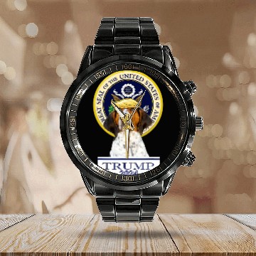 Discover Coonhound Pet Trump 2024 Treeing Walker Baseball Tees Calendar Steel Band Watch