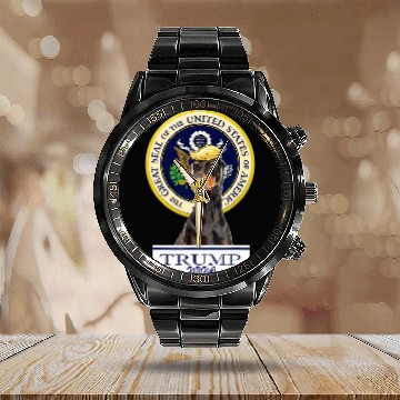 Discover Doberman Pet Trump 04 Doberman Pinscher Baseball Tees Calendar Steel Band Watch
