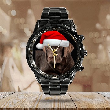 Discover Labrador Pet Chocolate Lab Labrador Retriever Dog Christmas Baseball Tees Calendar Steel Band Watch