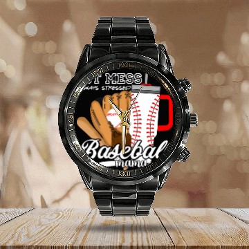 Discover Sport Baseball Hot Mess Always Stressed Baseball Mama Tumbler Calendar Steel Band Watch