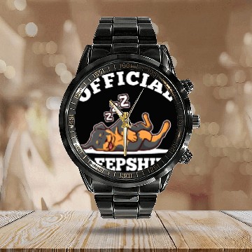 Discover Rottweiler Pet Official sleep Calendar Steel Band Watch
